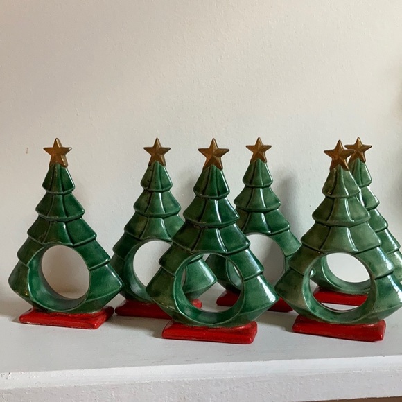 Vintage bisque napkin rings - Picture 1 of 5